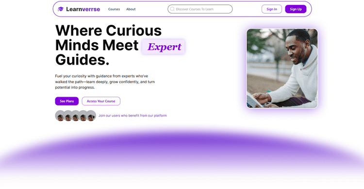 Learnverrse home page